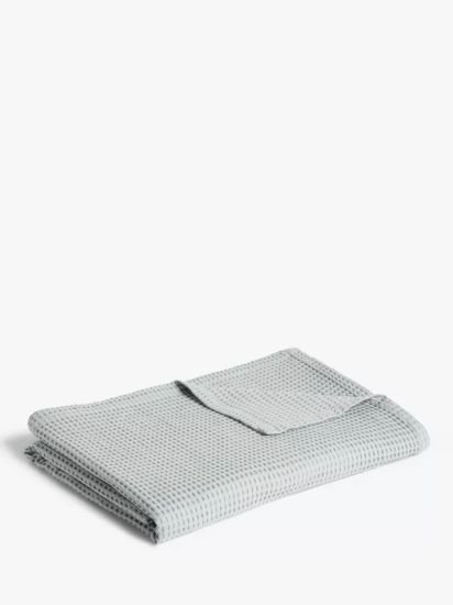 Washed Waffle Bedspread,Grey