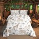  Jungle Animals Comforter Full Size Elephant Lion Giraffe Animal Bedding Sets African Safari Animal Duvet Set for Kids Boys Girls Hunter Brown Rust Wildlife Down Quilt