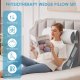 Bed Wedge Pillow for Headboard, Adjustable Wedge Pillow for Sleep Apnea, 23” Wide Triangle Pillow Wedge Set for After Surgery, Acid Reflux Relief, Snoring, Neck&Back Support, White/Grey