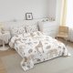  Jungle Animals Comforter Full Size Elephant Lion Giraffe Animal Bedding Sets African Safari Animal Duvet Set for Kids Boys Girls Hunter Brown Rust Wildlife Down Quilt