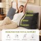 Headboard Pillow Queen, Headboard Wedge Pillow, Back Rest Pillows for Sitting, Reading, Working, Triangle Pillow with Removable Cover, Daybed Pillows for Bed Dorm Sofa, Dark Grey