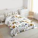 Construction Bedding Set Queen Size Equipment Trucks Comforter Set for Kids Boys Girls Decor Dinosaur Comforter 3D Digital Print Yellow Duvet Set Bedroom Quilt Set