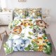 Animal Bedding Set for Kids Teens,Tiger Monkey Zebra Comforter Set Full Size,Elephant Giraffe (Comforter+Fitted+Flat Sheet+2 Pillowcases+2 Throw Pillow Covers) 7 Pieces Bed Set