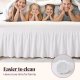  Full Size White Bed Skirt 15 Inch Drop, Wrap Around Elastic Bed Skirts Full Size Dust Ruffle, Bedskirt for Adjustable Bed Base Solid Wrinkle and Fade Resistant Silky Fabric Machine Washable