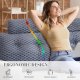 Wedge Headboard Pillow Queen- Bed Wedge Pillow for Headboard Triangular Headboard Pillow with Neck Roll Pillow-Large Bolster for Sitting in Bed Backrest Positioning Support (Grey,59x8x20 Inches)