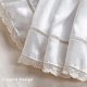 Wrap Around Ruffled Lace Bed Skirt, Elastic Dust Ruffle with Adjustable Belts, Easy to Put On, Bed Frame Cover, Machine Washable (Floral Lace/White, King/Queen-15 Drop)