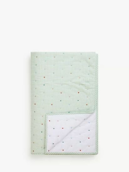 Gingham Stitch Quilted Bedspread