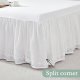 Full Size Bed Skirt White Bed Skirt 18 Inch Drop Dust Ruffle Split Corners Bed Sheets Cover Excellent Quality Lace Bedskirt