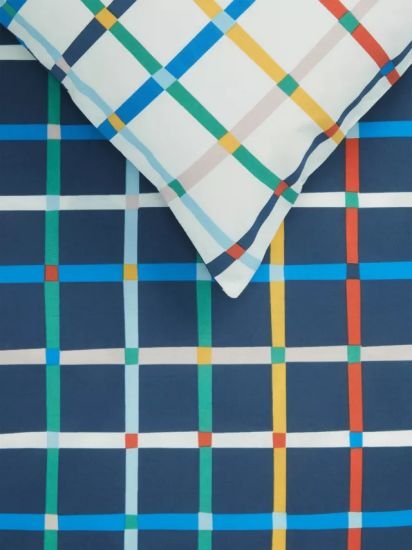 Easy Care Check Reversible Duvet Cover and Pillowcase Set,  Single set