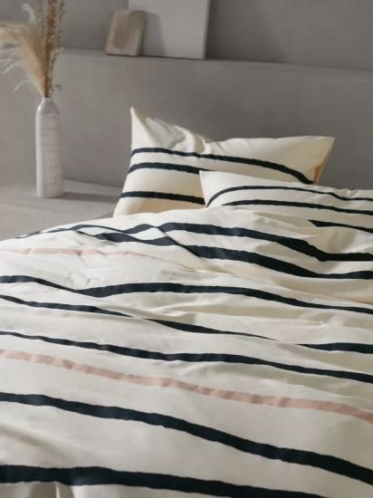 Linear Organic Cotton Duvet Cover Set