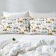 Construction Bedding Set Queen Size Equipment Trucks Comforter Set for Kids Boys Girls Decor Dinosaur Comforter 3D Digital Print Yellow Duvet Set Bedroom Quilt Set