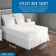 Fresh Ideas Eyelet Bed Skirt, Ruffled Design, 14 Inch Drop, Embroidered Scalloped Edge, Queen, White