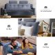 Wedge Headboard Pillow Queen- Bed Wedge Pillow for Headboard Triangular Headboard Pillow with Neck Roll Pillow-Large Bolster for Sitting in Bed Backrest Positioning Support (Grey,59x8x20 Inches)
