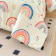 Lightweight Soft 3 Piece Rainbow Comforter Set with 2 Pillow Covers, Cartoon Love Hearts Flowers and Grass Bedding Set for Girls Boys Kids, Full Multi-Color