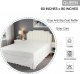 HIG Off White Chic Queen Bed Skirt - Easy Fit Scallop Edge Pleated Bedskirts, 14 Inch Drop Anti-Slip Dust Ruffle, Thick Fabric for Enhanced Privacy, Pre-Washed for Long-Lasting Use