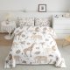  Jungle Animals Comforter Full Size Elephant Lion Giraffe Animal Bedding Sets African Safari Animal Duvet Set for Kids Boys Girls Hunter Brown Rust Wildlife Down Quilt