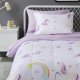 Basics 5-Piece Soft, Easy-Wash Microfiber Kid's Bed-in-a-Bag Bedding Set with Sheet and Comforter, Twin, Unicorn Print