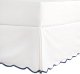 HIG Off White Chic Queen Bed Skirt - Easy Fit Scallop Edge Pleated Bedskirts, 14 Inch Drop Anti-Slip Dust Ruffle, Thick Fabric for Enhanced Privacy, Pre-Washed for Long-Lasting Use