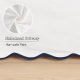 HIG Off White Chic Queen Bed Skirt - Easy Fit Scallop Edge Pleated Bedskirts, 14 Inch Drop Anti-Slip Dust Ruffle, Thick Fabric for Enhanced Privacy, Pre-Washed for Long-Lasting Use