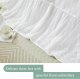 Full Size Bed Skirt White Bed Skirt 18 Inch Drop Dust Ruffle Split Corners Bed Sheets Cover Excellent Quality Lace Bedskirt