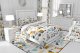 Construction Bedding Set Queen Size Equipment Trucks Comforter Set for Kids Boys Girls Decor Dinosaur Comforter 3D Digital Print Yellow Duvet Set Bedroom Quilt Set