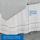 Fresh Ideas Eyelet Bed Skirt, Ruffled Design, 14 Inch Drop, Embroidered Scalloped Edge, Queen, White